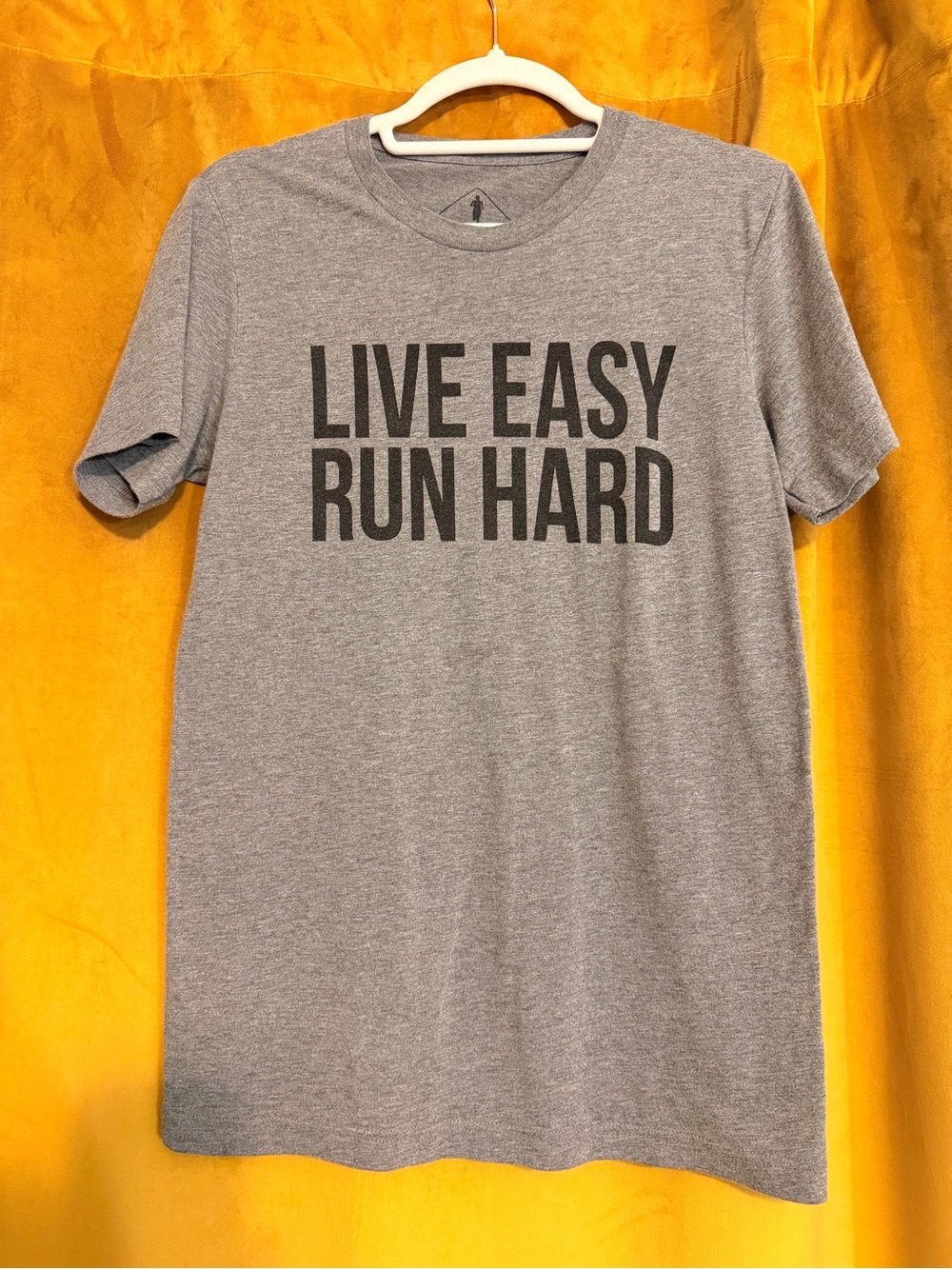 Signature “Live Easy Run Hard” Graphic Tee - Gray